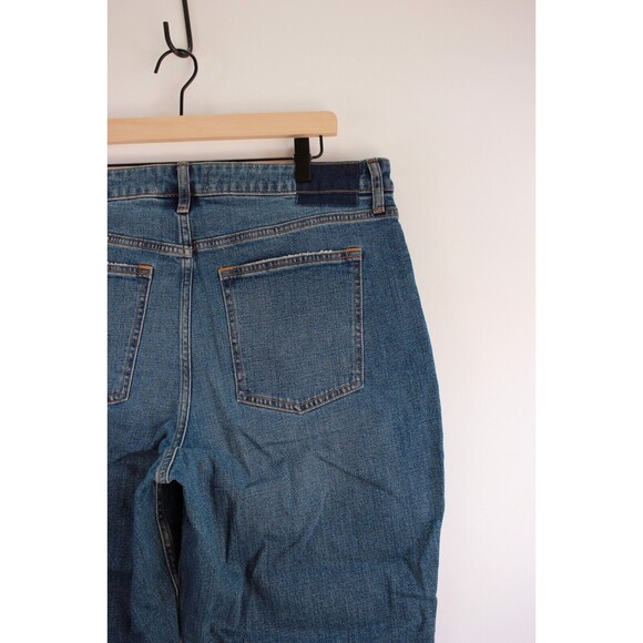 Abercrombie Fitch Womens Jeans Blue The Mom High Rise Denim Ripped Size 33/16 - Picture 11 of 13